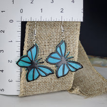 Load image into Gallery viewer, L Turquoise Butterfly Dangle Handmade Earrings
