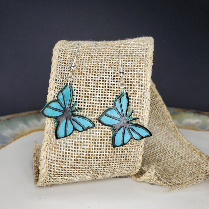 M Turquoise Butterfly Dangle Handmade Earrings