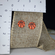 Load image into Gallery viewer, XS Basketball Handmade Post Earrings
