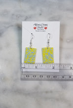 Load image into Gallery viewer, Rectangle Yellow & Blue Dangle Handmade Earrings
