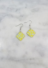 Load image into Gallery viewer, Diamond Yellow & Blue Dangle Handmade Earrings