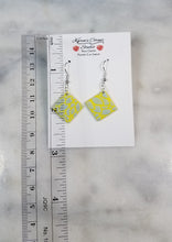 Load image into Gallery viewer, Diamond Yellow & Blue Dangle Handmade Earrings