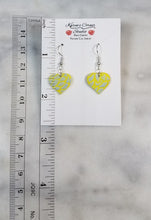 Load image into Gallery viewer, Heart Yellow & Blue Dangle Handmade Earrings
