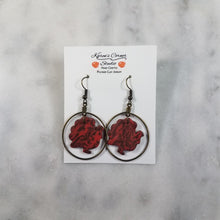 Load image into Gallery viewer, Abstract Brown and Orange Turkey M - Polymer Clay Dangle Earring
