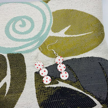 Load image into Gallery viewer, Triple S Circle-Shaped Heart Pattern Polka Dot Pattern Handmade Dangle Handmade Earrings

