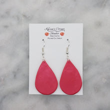 Load image into Gallery viewer, Teardrop Shiny Red Handmade Dangle Handmade Earrings
