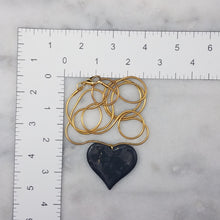 Load image into Gallery viewer, Black and Gold Heart Pendant Necklace
