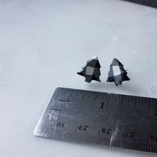 Load image into Gallery viewer, White Buffalo Plaid Polymer Clay Christmas Tree Post Earring