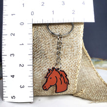 Load image into Gallery viewer, Bay Horse Head Keychain
