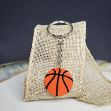 Load image into Gallery viewer, Basketball Handmade Polymer Clay Keychain
