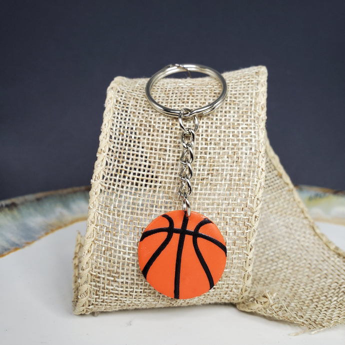Basketball Handmade Polymer Clay Keychain