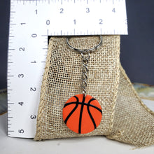 Load image into Gallery viewer, Basketball Handmade Polymer Clay Keychain
