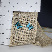 Load image into Gallery viewer, S Turquoise Butterfly Dangle Handmade Earrings
