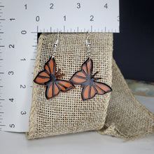 Load image into Gallery viewer, M Orange Butterfly Dangle Handmade Earrings
