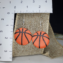 Load image into Gallery viewer, M Orange Basketball Dangle Handmade Earrings
