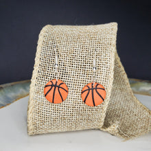 Load image into Gallery viewer, S Orange Basketball Dangle Handmade Earrings
