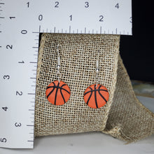 Load image into Gallery viewer, S Orange Basketball Dangle Handmade Earrings
