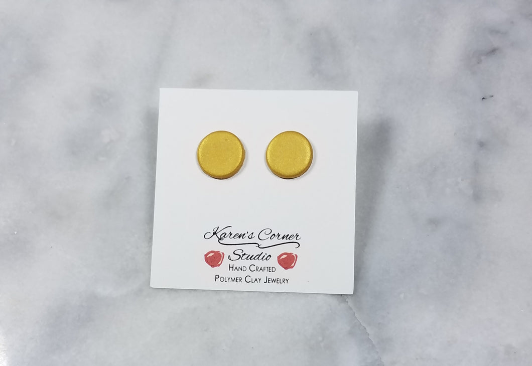 Small Gold Circle Post/Stud Earrings