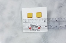 Load image into Gallery viewer, Small Gold Square Post/Stud Earrings
