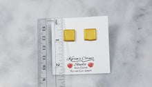 Load image into Gallery viewer, Small Gold Square Post/Stud Earrings
