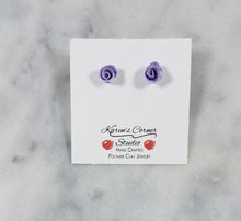 Load image into Gallery viewer, Small Handmade Flower Post Earrings
