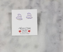 Load image into Gallery viewer, Chevron Peep Post Handmade Earrings

