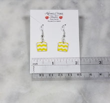 Load image into Gallery viewer, Chevron Square-shaped Dangle Handmade Earrings
