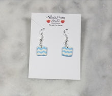 Load image into Gallery viewer, Chevron Square-shaped Dangle Handmade Earrings
