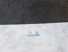 Load image into Gallery viewer, Chevron Peep Post Handmade Earrings
