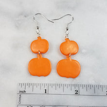 Load image into Gallery viewer, Double (S &amp; L) Pumpkin Solid Orange Dangle Handmade Earrings
