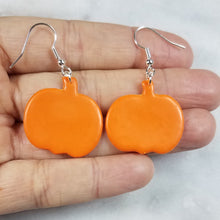 Load image into Gallery viewer, L Pumpkin Solid Orange Dangle Handmade Earrings

