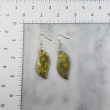 Load image into Gallery viewer, L Leaf Camoflouge Dangle Handmade Earrings
