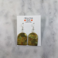 Load image into Gallery viewer, Closed Arch Camouflage Dangle Handmade Earrings
