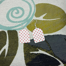 Load image into Gallery viewer, Arch Shaped Polka Dot Pattern Handmade Dangle Earrings

