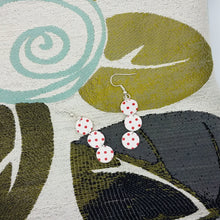Load image into Gallery viewer, Triple Small Circle-Shaped Polka Dot Pattern Handmade Dangle Earrings
