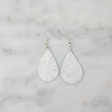 Load image into Gallery viewer, Teardrop Marble Black and White Handmade Dangle Earrings
