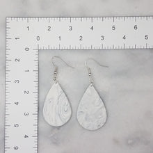 Load image into Gallery viewer, Teardrop Marble Black and White Handmade Dangle Earrings
