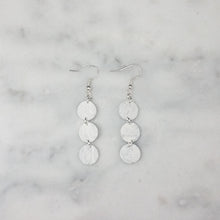 Load image into Gallery viewer, Marble Black and White Triple Circle Handmade Dangle Earrings
