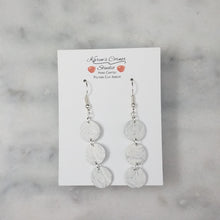 Load image into Gallery viewer, Marble Black and White Triple Circle Handmade Dangle Handmade Earrings
