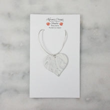 Load image into Gallery viewer, Black and White Marbled Heart Pendant Necklace
