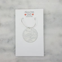 Load image into Gallery viewer, Black and White Marbled Circle Pendant Necklace
