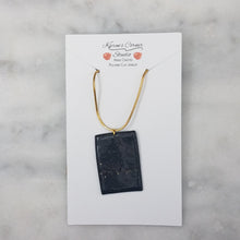 Load image into Gallery viewer, Black and Gold Rectangle Pendant Necklace
