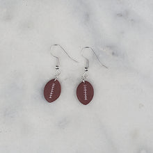 Load image into Gallery viewer, S Football Brown Dangle Handmade Earrings
