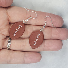 Load image into Gallery viewer, Medium Football Brown Dangle Handmade Earrings
