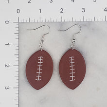 Load image into Gallery viewer, Large Football Brown Handmade Dangle Earrings
