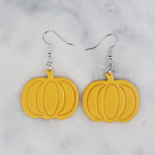 Load image into Gallery viewer, L Pumpkin Solid Yellow Dangle Handmade Earrings
