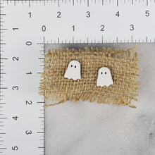 Load image into Gallery viewer, Ghost Solid White Post Handmade Earrings
