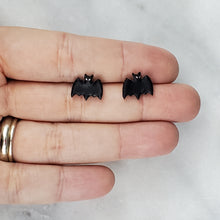 Load image into Gallery viewer, Bat Solid Black Post Handmade Earrings
