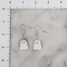 Load image into Gallery viewer, Ghost S Solid White Dangle Handmade Earrings

