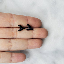Load image into Gallery viewer, Witch Hat Solid Black Post Handmade Earrings
